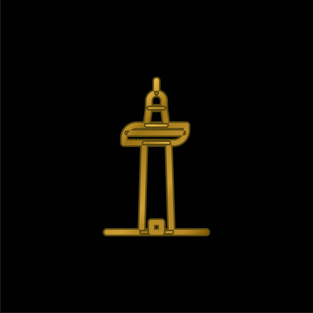Icono metálico chapado en oro Auckland o vector de logotipo - Vector, Imagen