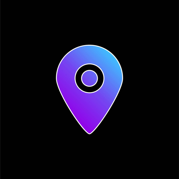 Placeholder preto para o ícone azul do vetor do gradiente dos mapas - Vetor, Imagem