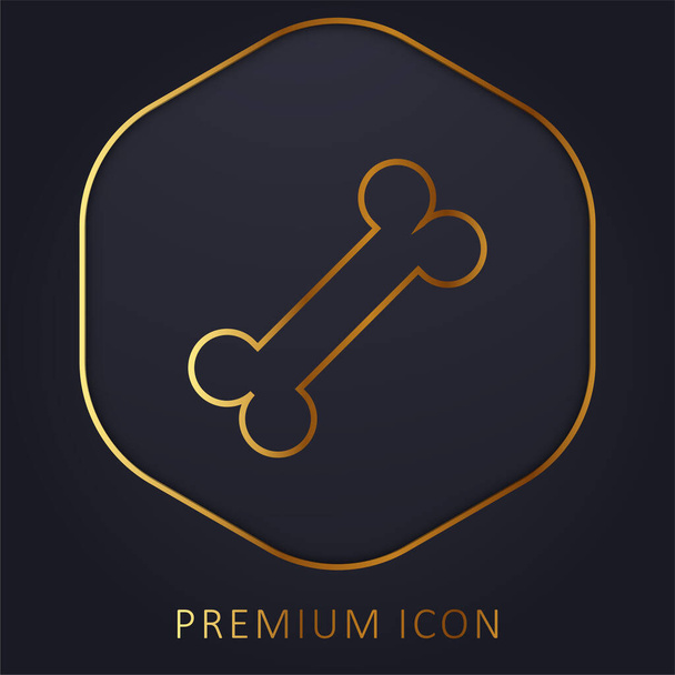 Csont arany vonal prémium logó vagy ikon - Vektor, kép