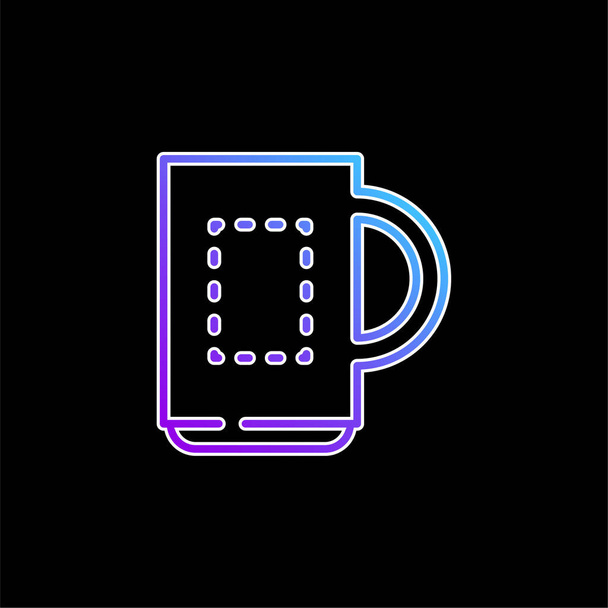 Big Mug icône vectorielle dégradé bleu - Vecteur, image