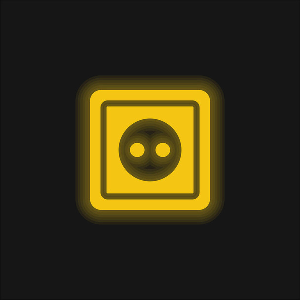 Велика жовта піктограма сокета, що світиться неоном
 - Вектор, зображення