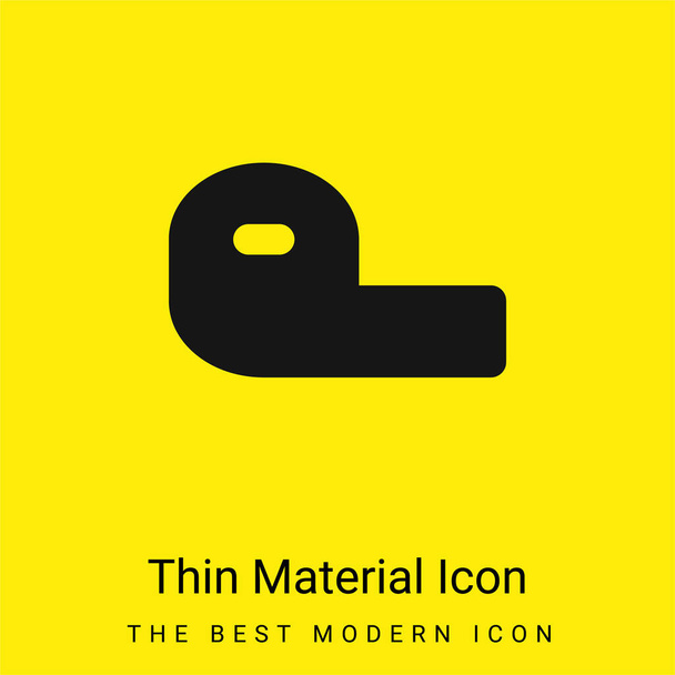 Kötés minimális fényes sárga anyag ikon - Vektor, kép