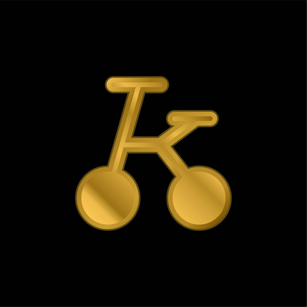 Pozłacana ikona lub wektor logo roweru - Wektor, obraz