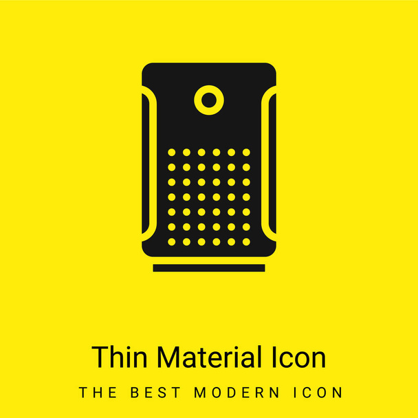 Air Purifier minimal bright yellow material icon - Vector, Image