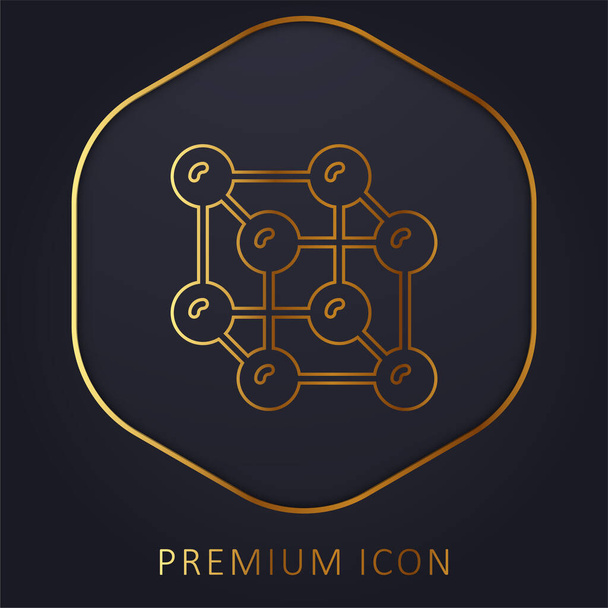 Атоми золота лінія логотип або значок преміум-класу
 - Вектор, зображення
