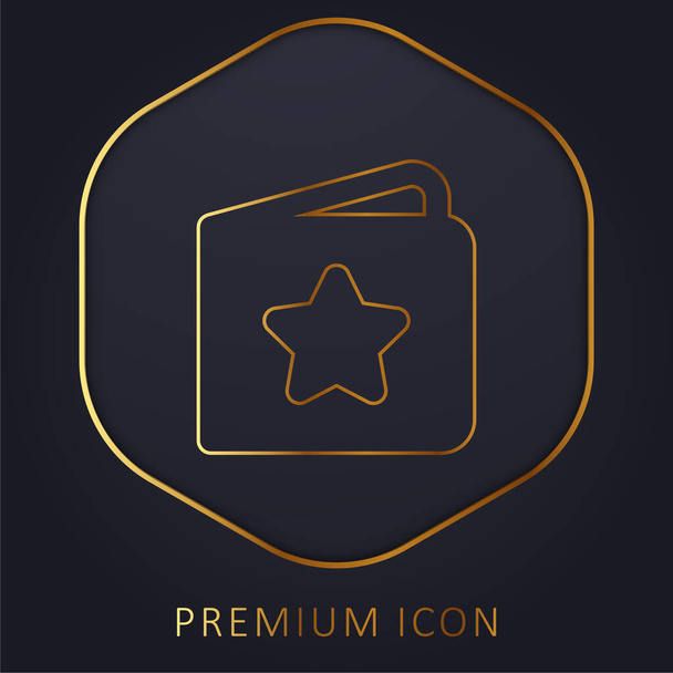Book golden line premium logo or icon - Vector, Image