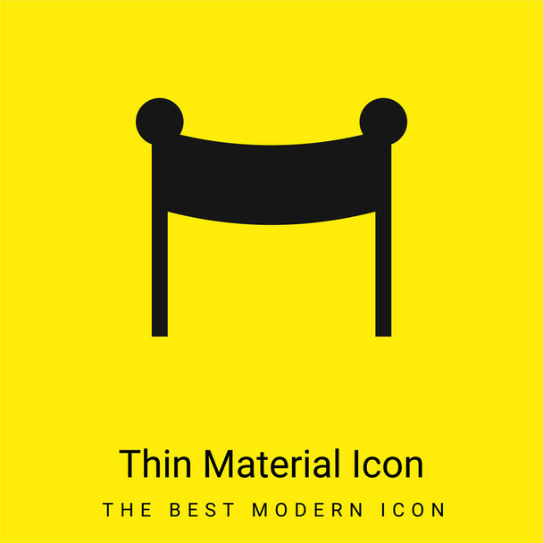 Banner icona minimale materiale giallo brillante - Vettoriali, immagini