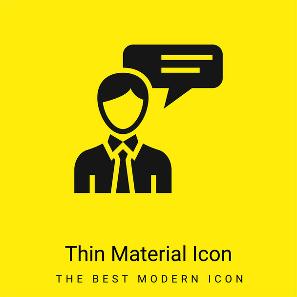 Agent minimální jasně žlutá ikona materiálu - Vektor, obrázek