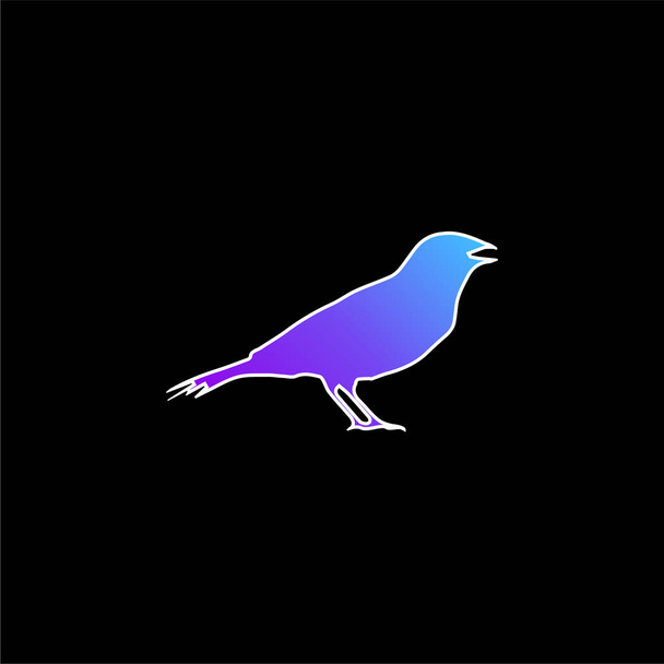 Anis Bird Shape icono vector gradiente azul - Vector, Imagen