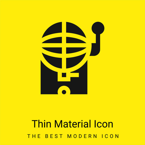 Bingo minimální jasně žlutý materiál ikona - Vektor, obrázek