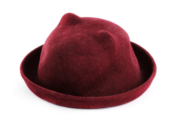 kadın kırmızı yaz şapka - Fotoğraf, Görsel