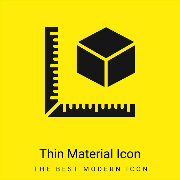 3d impressão medida mínima amarelo brilhante ícone de material - Vetor, Imagem