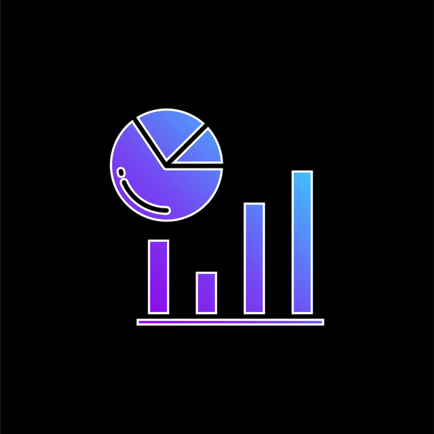 Аналітика синій градієнт Векторна піктограма
 - Вектор, зображення