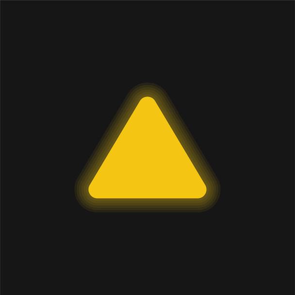 Bleekmiddel geel gloeiende neon pictogram - Vector, afbeelding