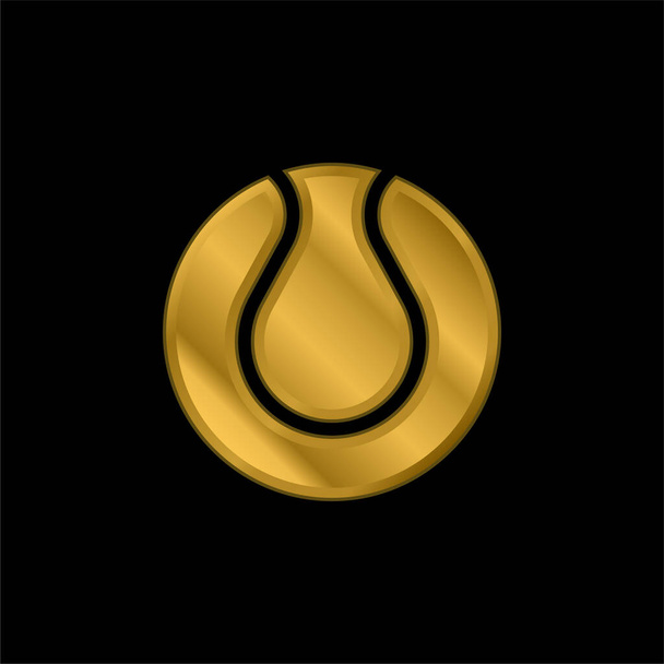 Ball vergoldet metallisches Symbol oder Logo-Vektor - Vektor, Bild