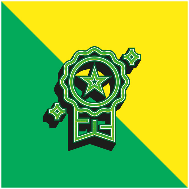 Mejor verde y amarillo moderno logotipo del icono del vector 3d - Vector, Imagen