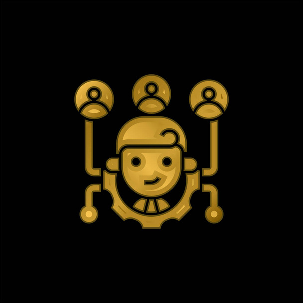 Партнерський маркетинг золотий металевий значок або вектор логотипу
 - Вектор, зображення