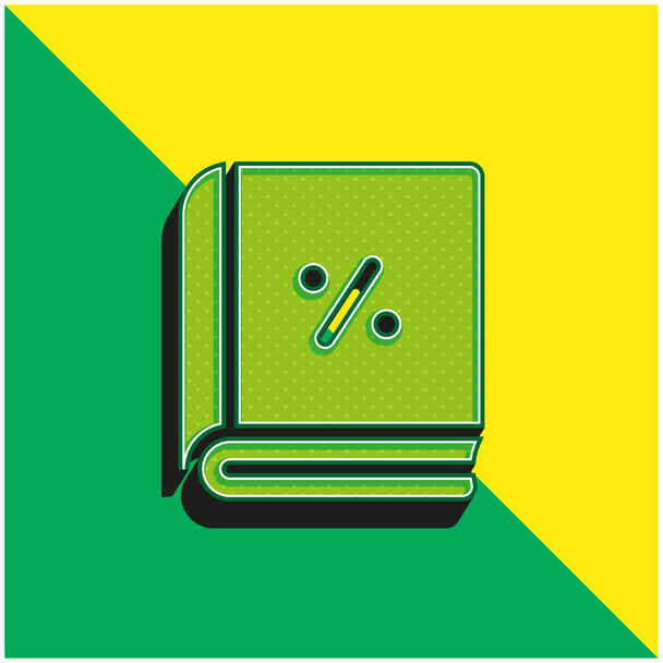 アカウント緑と黄色の現代的な3Dベクトルアイコンのロゴ - ベクター画像