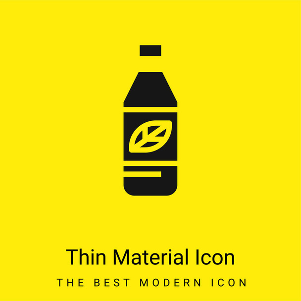 ボトル最小限の明るい黄色の材料アイコン - ベクター画像