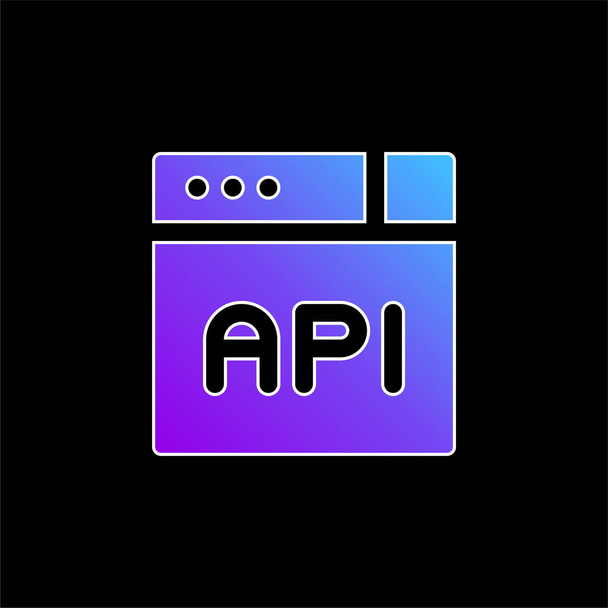 APi modrá ikona přechodu - Vektor, obrázek