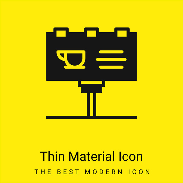 ビルボード最小限の明るい黄色の材料アイコン - ベクター画像