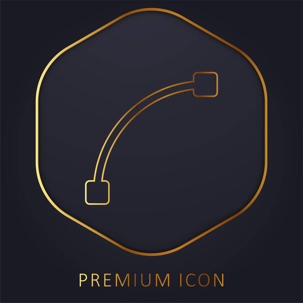 Logo nebo ikona prémie zlaté čáry - Vektor, obrázek