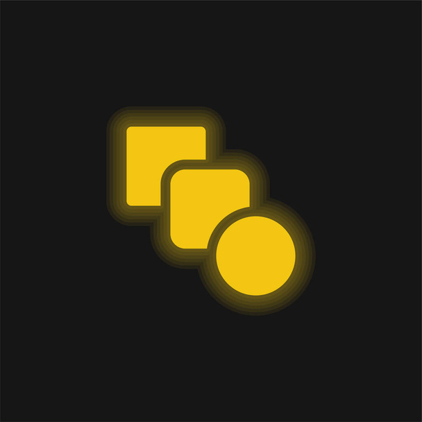 Змішати жовту піктограму світячого неону
 - Вектор, зображення