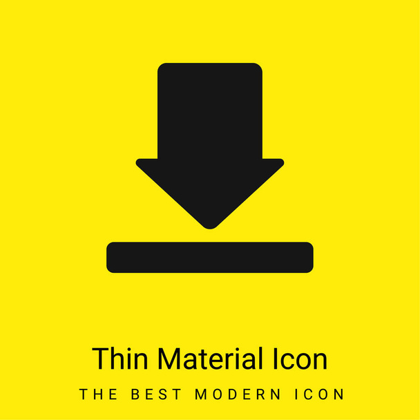 Flecha mínima icono de material amarillo brillante - Vector, Imagen
