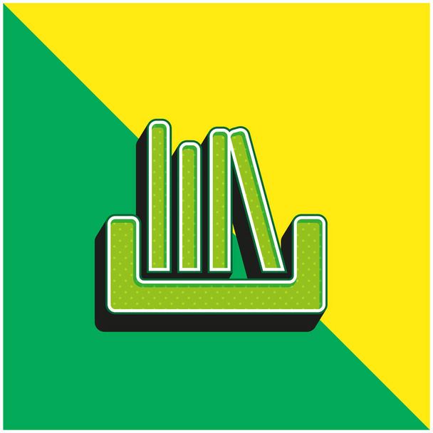Police Zelená a žlutá moderní 3D vektorové logo - Vektor, obrázek