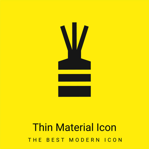 Aromatic minimal bright yellow material icon - Vector, Image