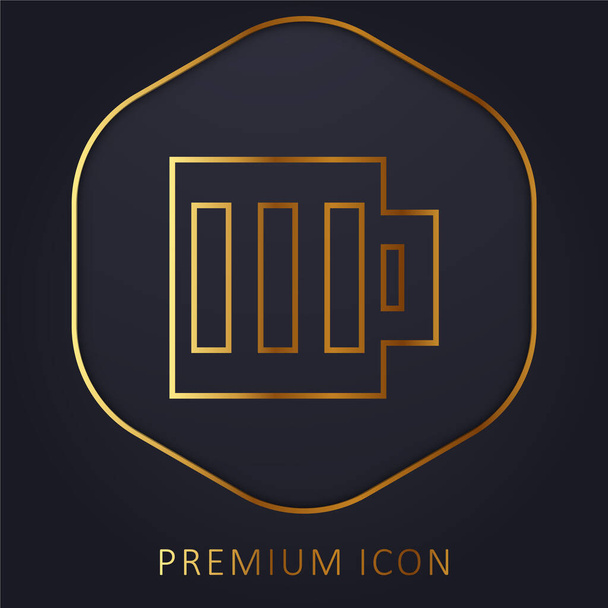 Sör arany vonal prémium logó vagy ikon - Vektor, kép
