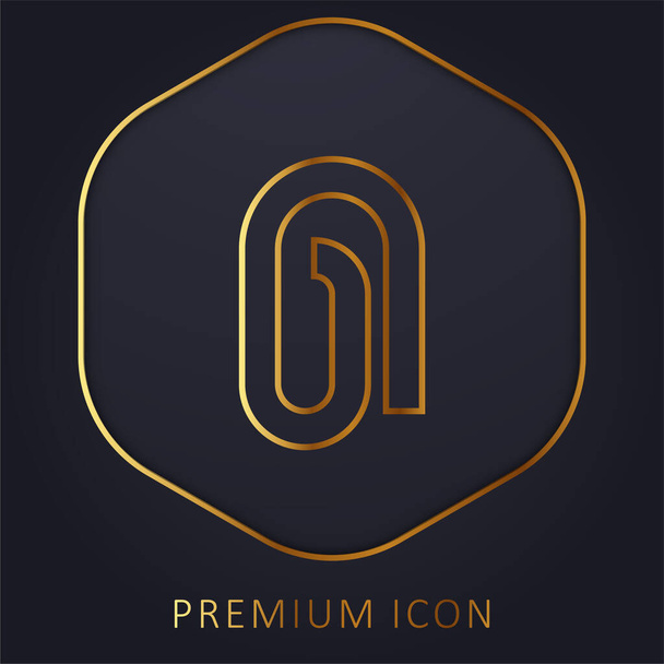 Linea dorata allegata logo premium o icona - Vettoriali, immagini
