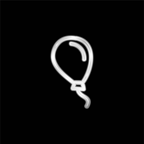 Повітряна куля Рука Накреслена контурна срібна металева ікона
 - Вектор, зображення