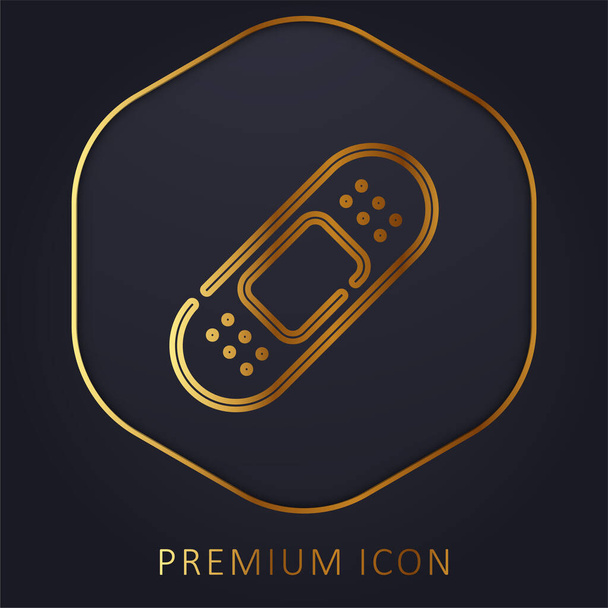 Band Aid ligne d'or logo premium ou icône - Vecteur, image
