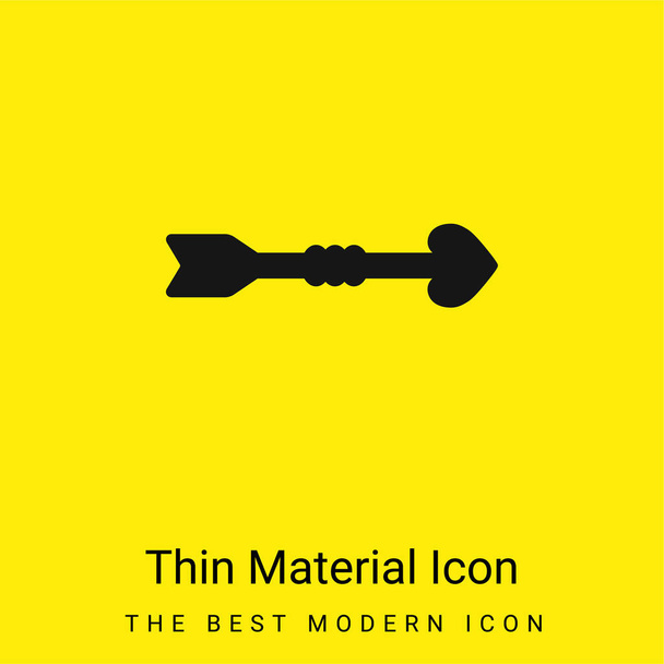 Freccia minimale giallo brillante materiale icona - Vettoriali, immagini
