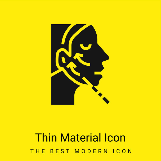 Ботокс Мінімальний яскравий жовтий матеріальний ікона - Вектор, зображення