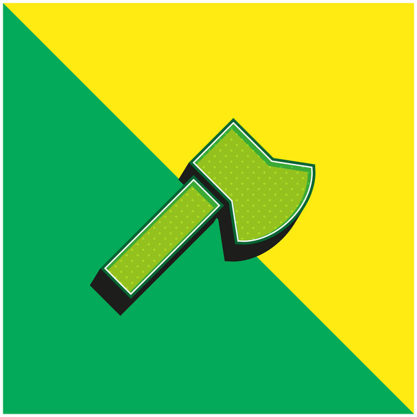 Ax Πράσινο και κίτρινο σύγχρονο 3d διάνυσμα εικονίδιο λογότυπο - Διάνυσμα, εικόνα