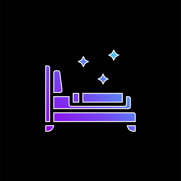 Значок синего градиента кровати - Вектор,изображение