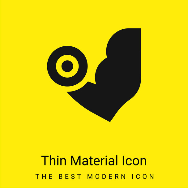 Arm minimal bright yellow material icon - Vector, Image