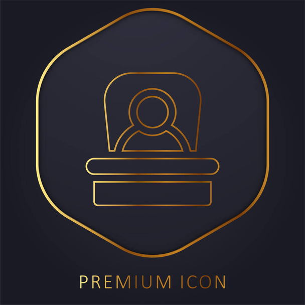 Boss zlatá čára prémie logo nebo ikona - Vektor, obrázek