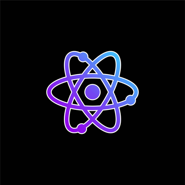 Atomo blu gradiente icona vettoriale - Vettoriali, immagini