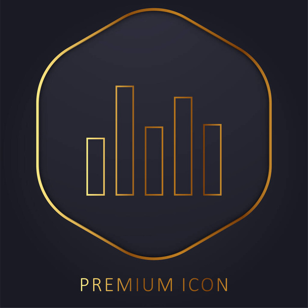Bars golden line premium logo or icon - Vector, Image