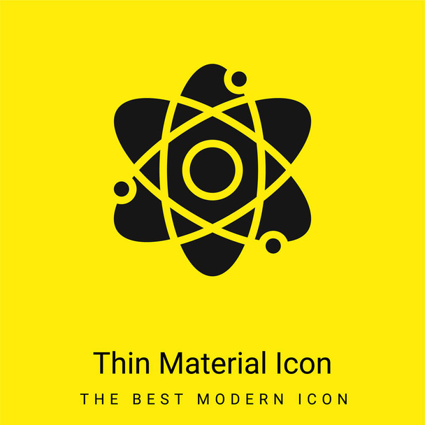 Atom minimal hellgelbes Materialsymbol - Vektor, Bild