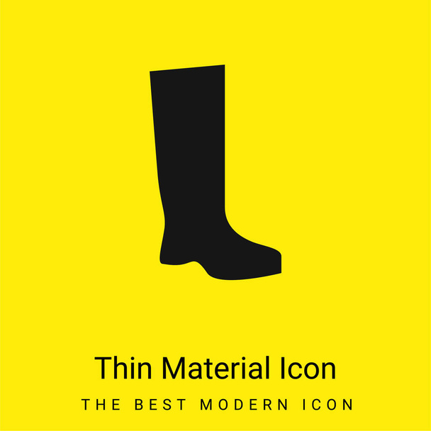 Boot minimal leuchtend gelbes Material Symbol - Vektor, Bild
