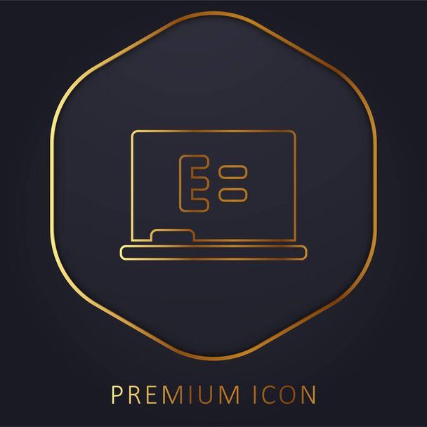 Board Ecuation golden line premium logo or icon - Vector, Image
