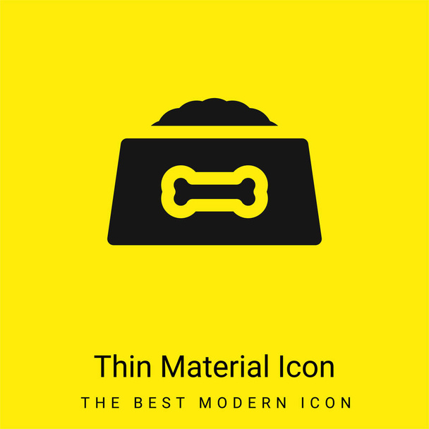 Bol minimal icône matériau jaune vif - Vecteur, image