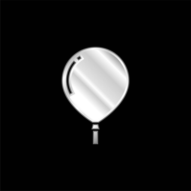 ballon verzilverd metalen icoon - Vector, afbeelding