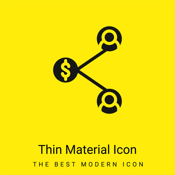 Партнерський маркетинг мінімальна яскраво-жовта піктограма матеріалу
 - Вектор, зображення