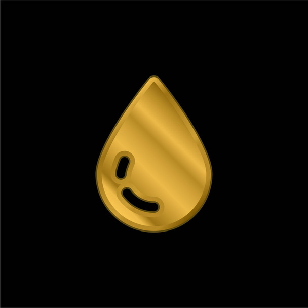 Blutspende vergoldet metallisches Symbol oder Logo-Vektor - Vektor, Bild