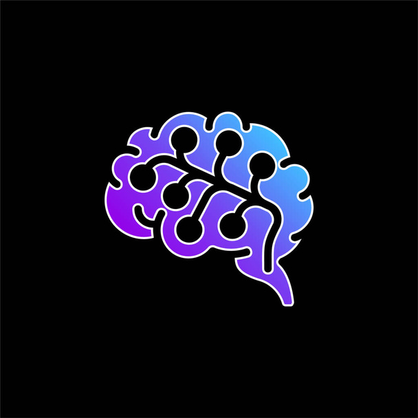 Синій градієнт мозку Векторна піктограма
 - Вектор, зображення